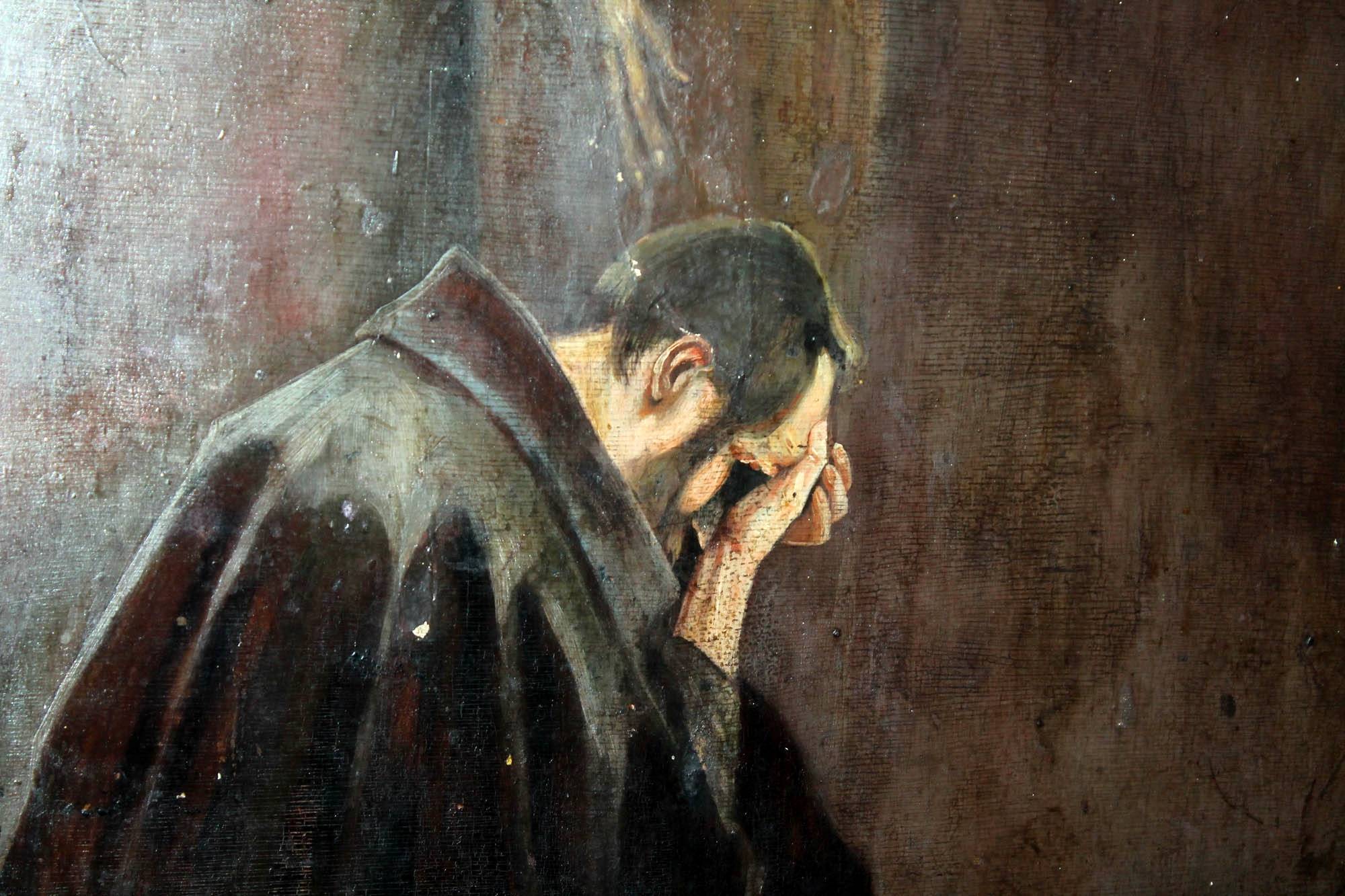 Картина живопись Православие покаяние кающийся